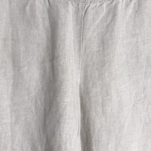 J. Jill 100% Linen Flax Wide Leg Ankle Pant size medium - Picture 5 of 13
